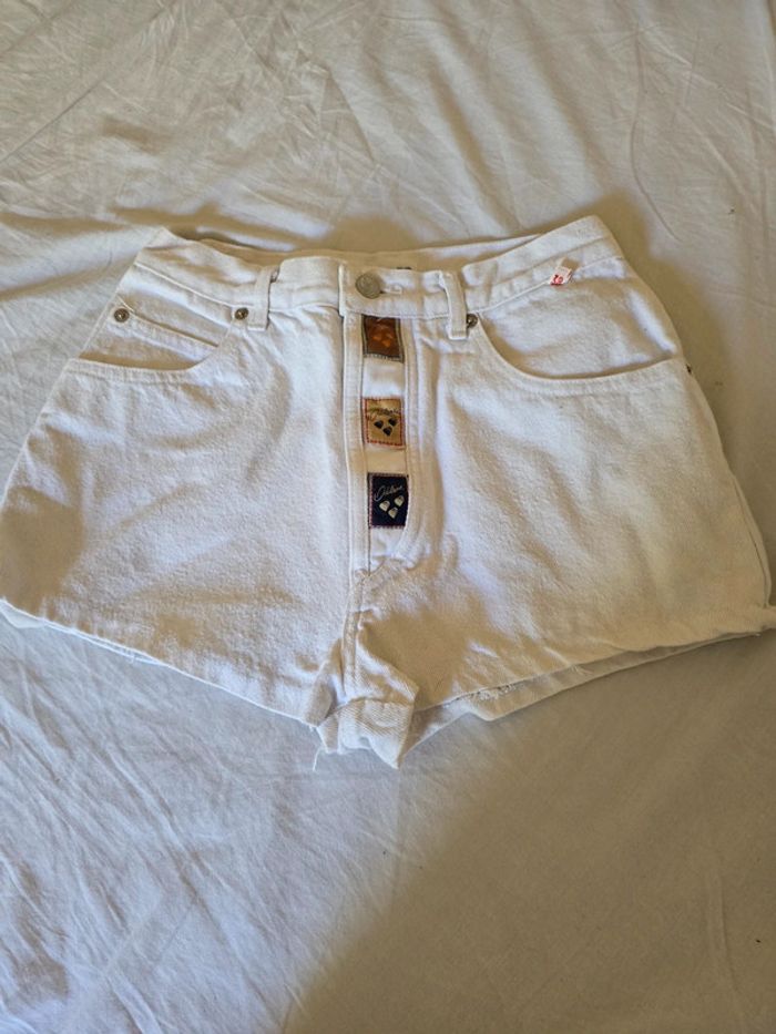 Short en jeans court 🍒Odilène vintage 80🍒taille 32/34