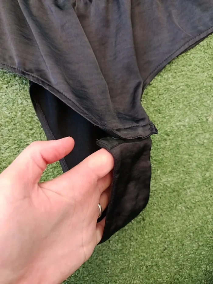 Pyjama body nuit satin noir Etam taille S - photo numéro 2