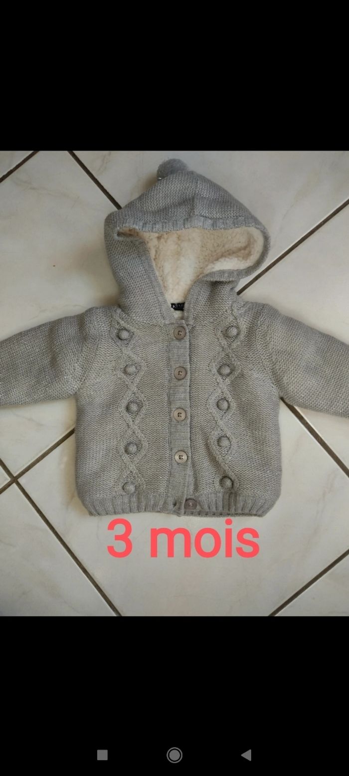 Gilet fille 3 mois