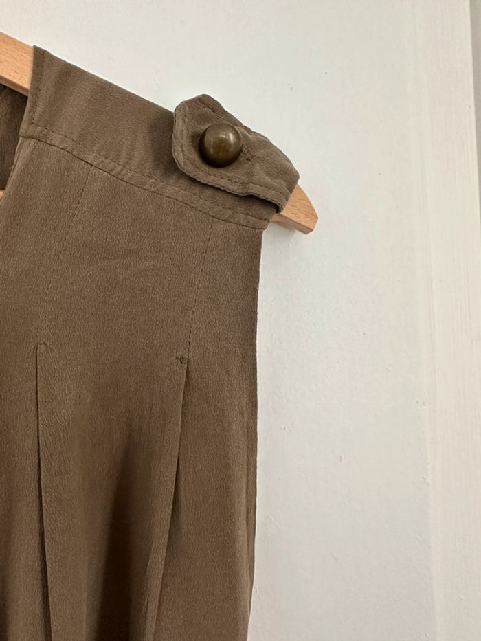 Robe kaki en soie Gérard Darel taille 36 - photo numéro 3