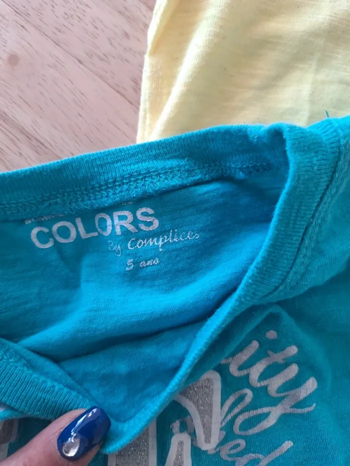 Lot 2 Tee-shirt fille T 5 ans - photo numéro 3