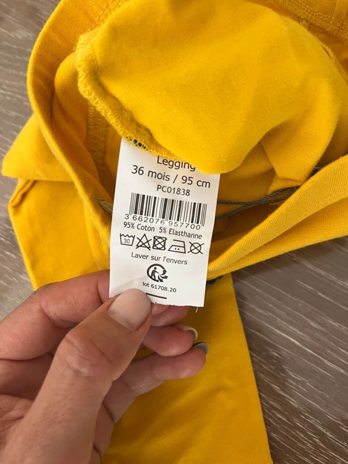 303 - legging fille jaune - photo numéro 5