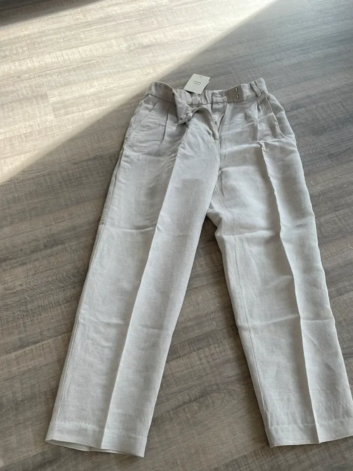 Pantalon cigarette en lin - photo numéro 4