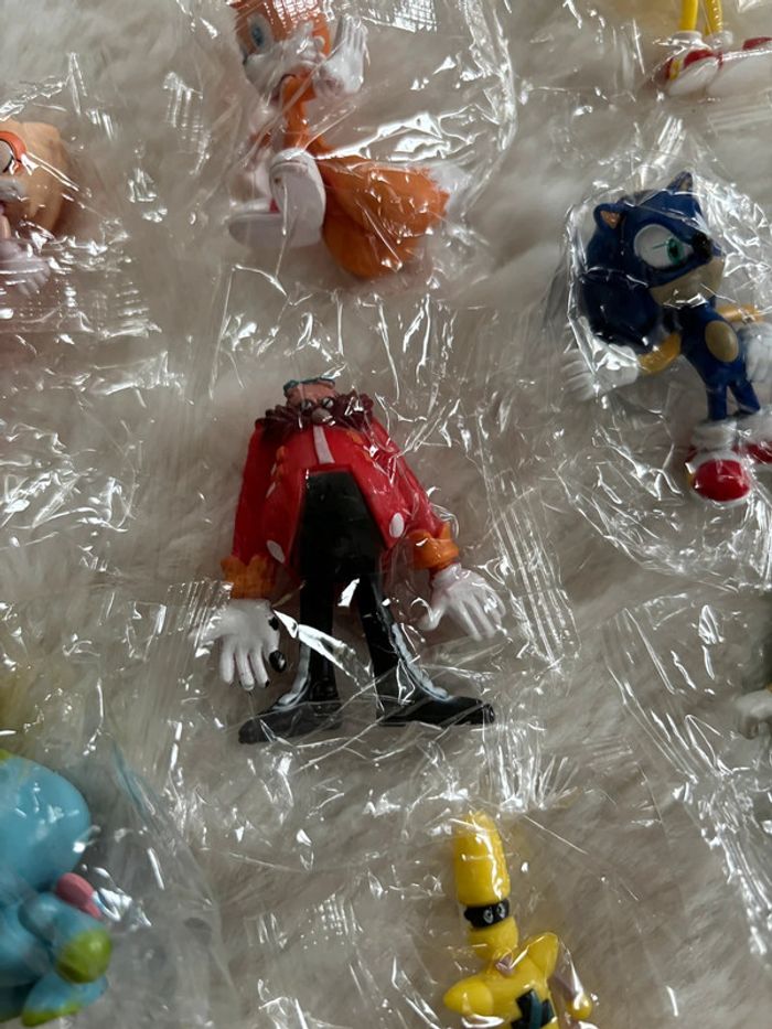 Lot figurine sonic et ses amis hérisson bleu anneau jouet enfant - photo numéro 3