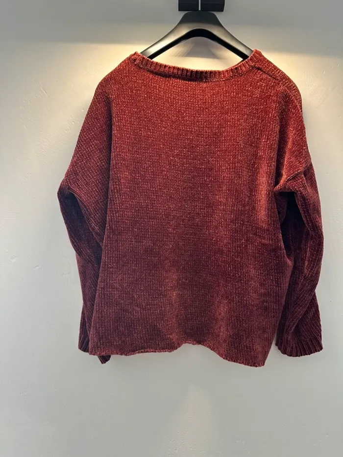 Pull tout doux bordeaux Vero Moda M - photo numéro 3