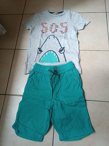 Ensemble short requin Dpam 8 ans