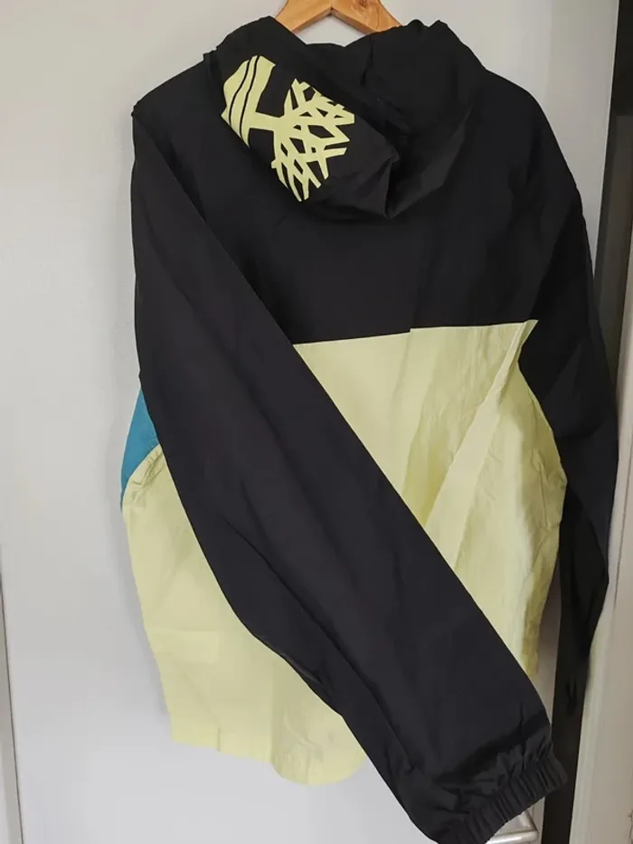 K-Way Imperméable Quart Zip Timberland Taille L Noir et Jaune - photo numéro 6
