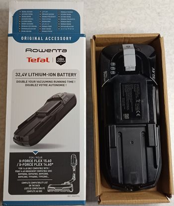 Batterie 32,4 V lithium-ion Rowenta X-Force FLEX 15.60 et 14.60, notice incluse