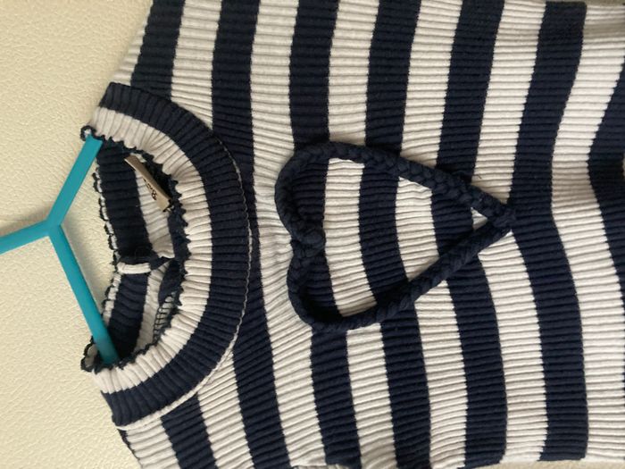 robe en coton rayé avec coeur bébé 12 mois - photo numéro 2