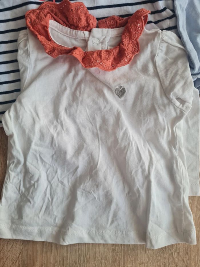 Lot T-shirt ML 6 mois - photo numéro 4