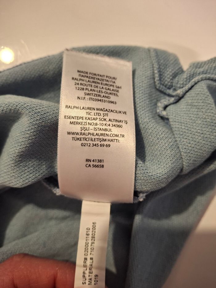 Polo Ralph Lauren - Bleu Clair - Bon état - Taille M - photo numéro 8