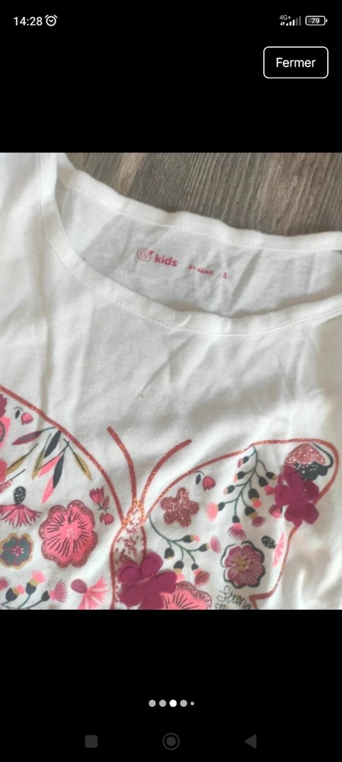 Lot leggingnde sport et t-shirt imprimé papillon fille 5 ans - photo numéro 3