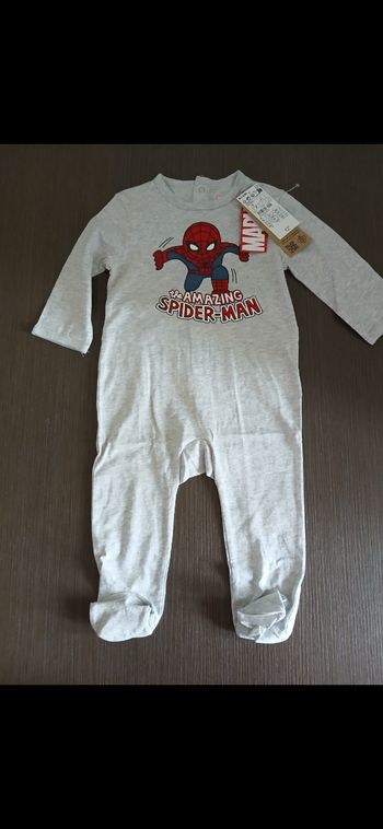 Pyjamas en coton garçon spiderman marvel 71 cm 9 mois