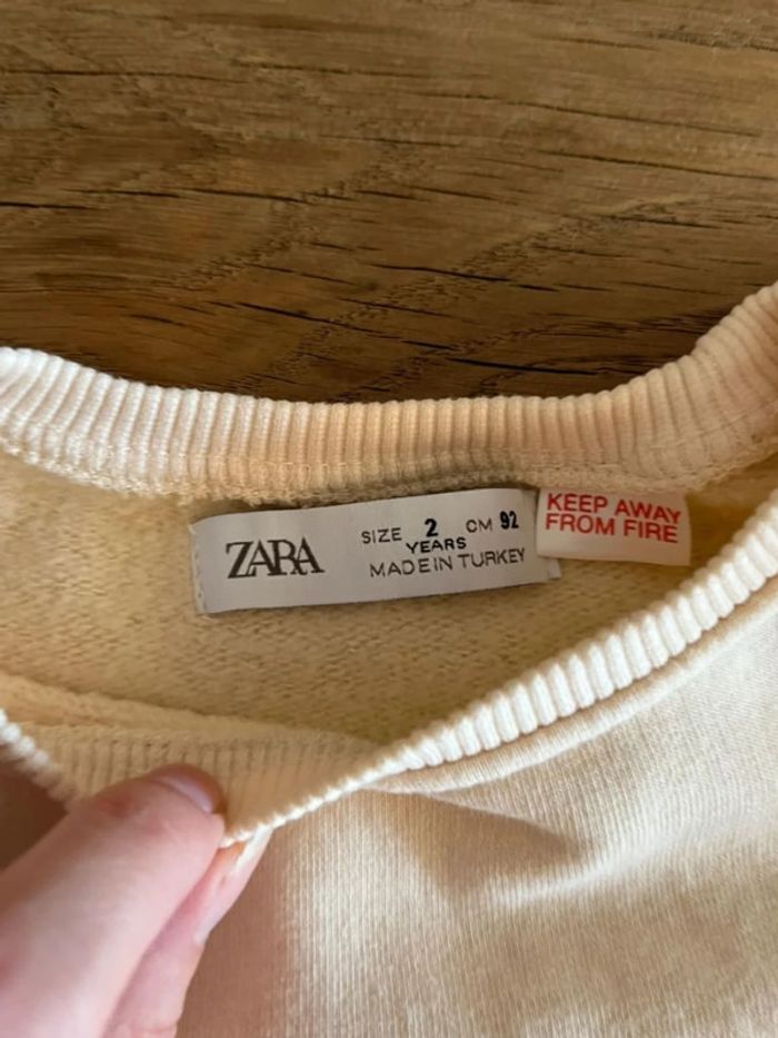 Robe fille crème et noire Zara - photo numéro 2