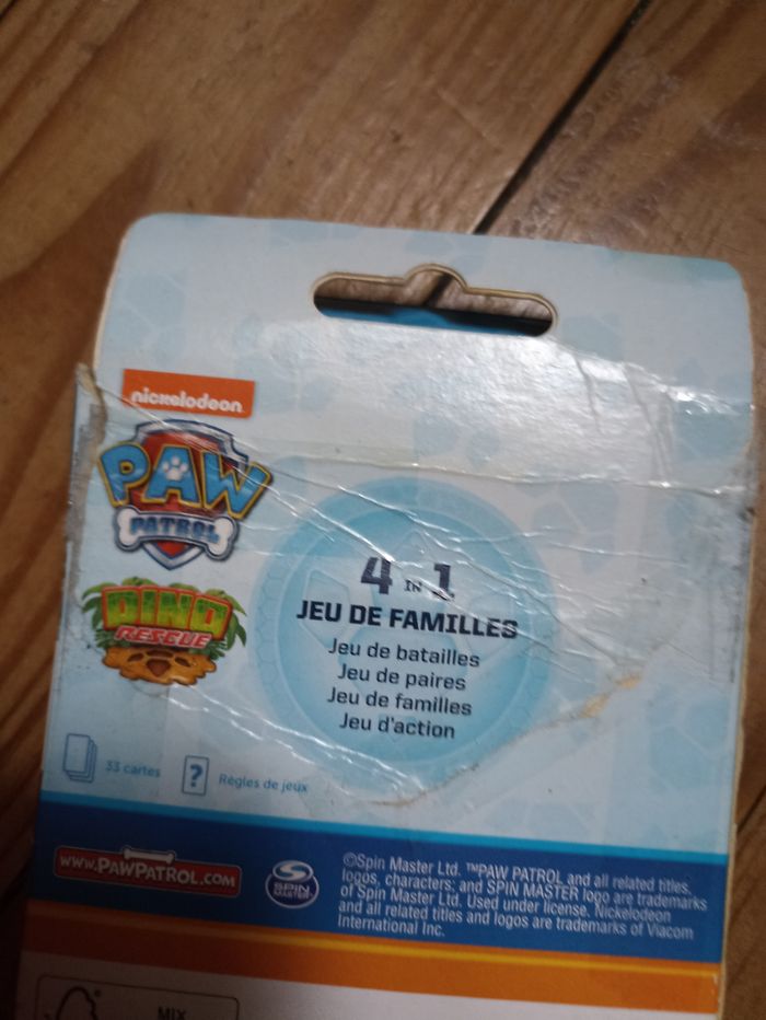 Jeu de cartes 4 en 1 pat patrouille - photo numéro 2