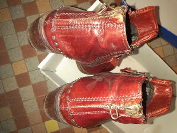 Bottines rouges pour  femme
