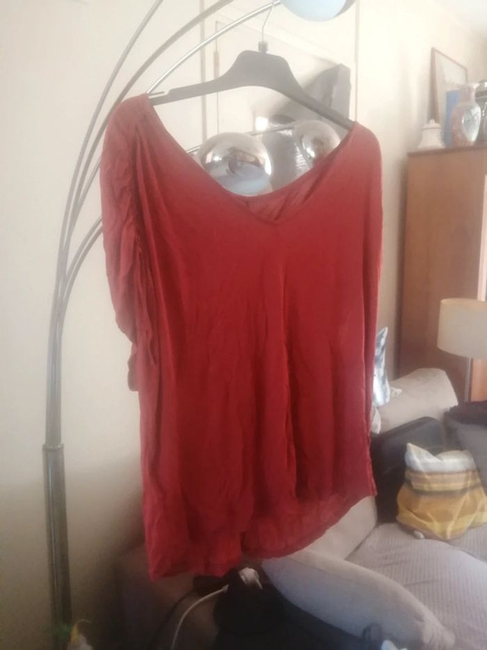 🌸Tee-shirt Oversize manches froncées Taille 38 "Mango" Neuf Tendance 2023 🌸