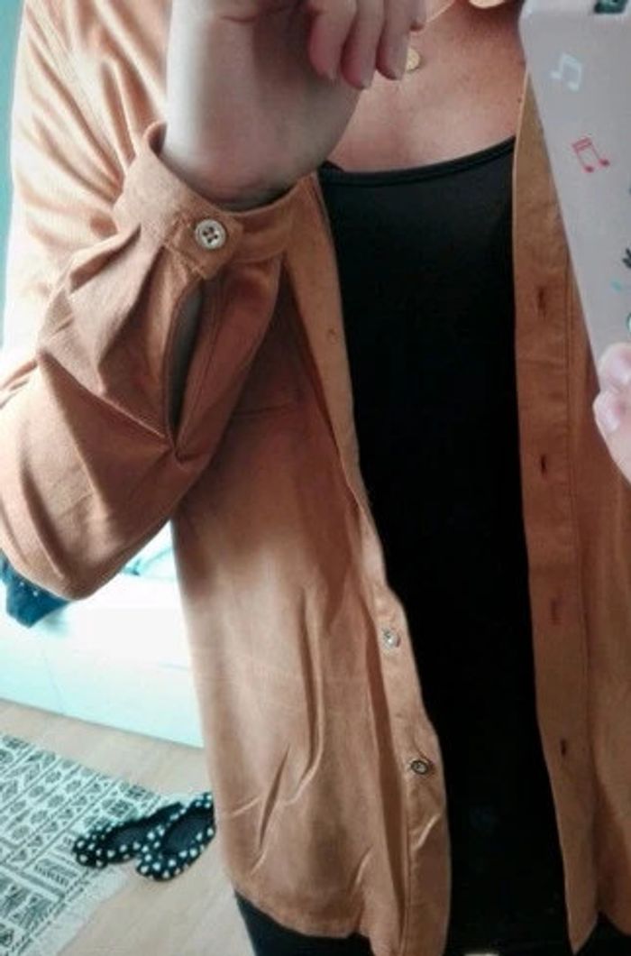Veste/ chemise Camel type daim T.34/36 - photo numéro 3