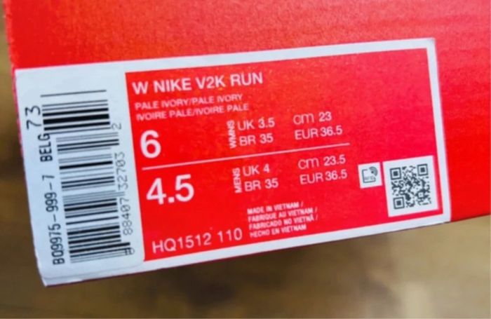 Nike V2k run White Pale Ivory Taille 36.5 - photo numéro 6