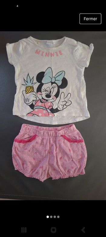 Ensemble short + tee-shirt fille 2 ans