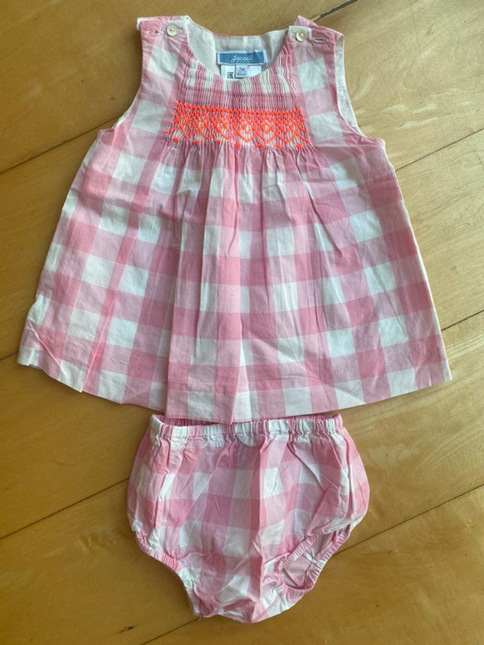 Robe vichy & sa culotte Jacadi - 3 mois