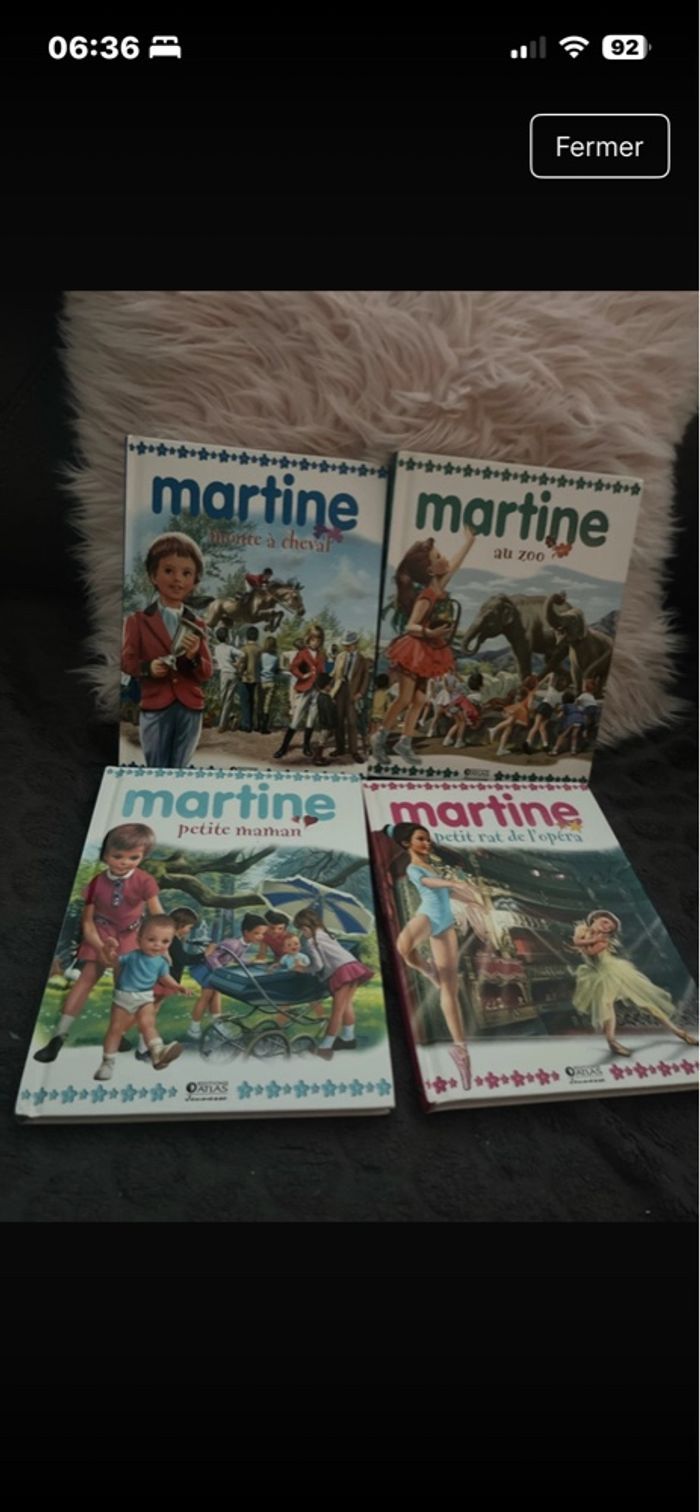 Lots de 4 livres Martine