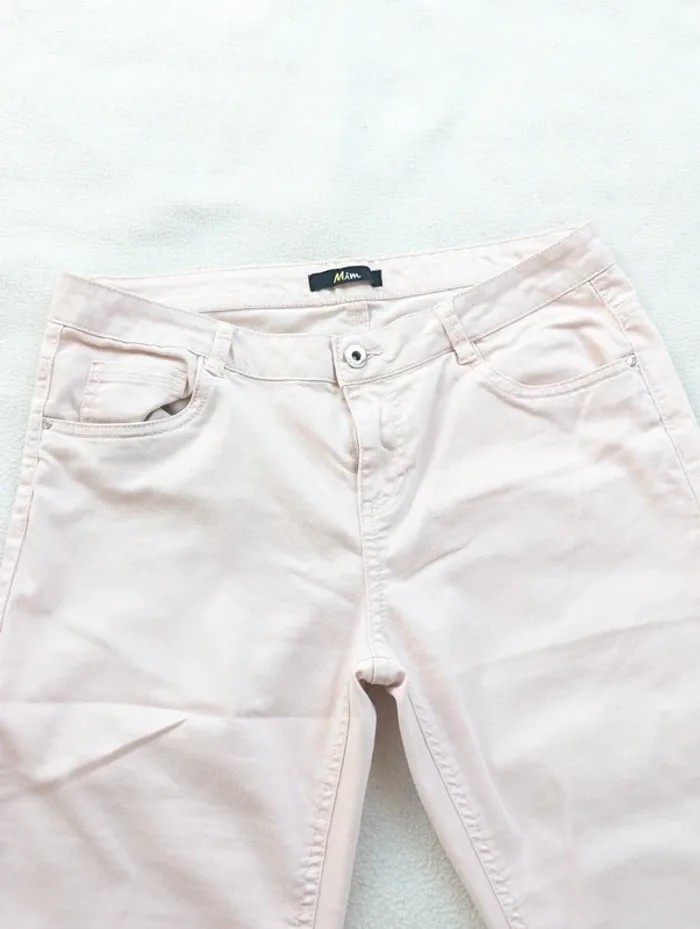 🌸 Jean slim rose pâle Mim – Taille 38 🌸 - photo numéro 2