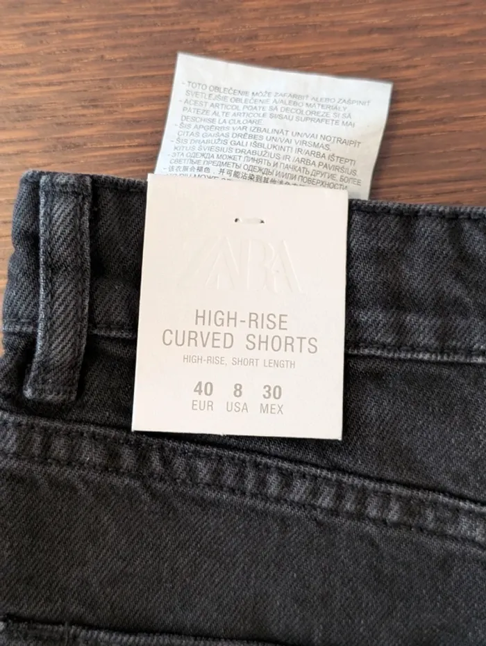 Zara short femme High Rise Curved Shorts Taille 40 USA 8 - photo numéro 4