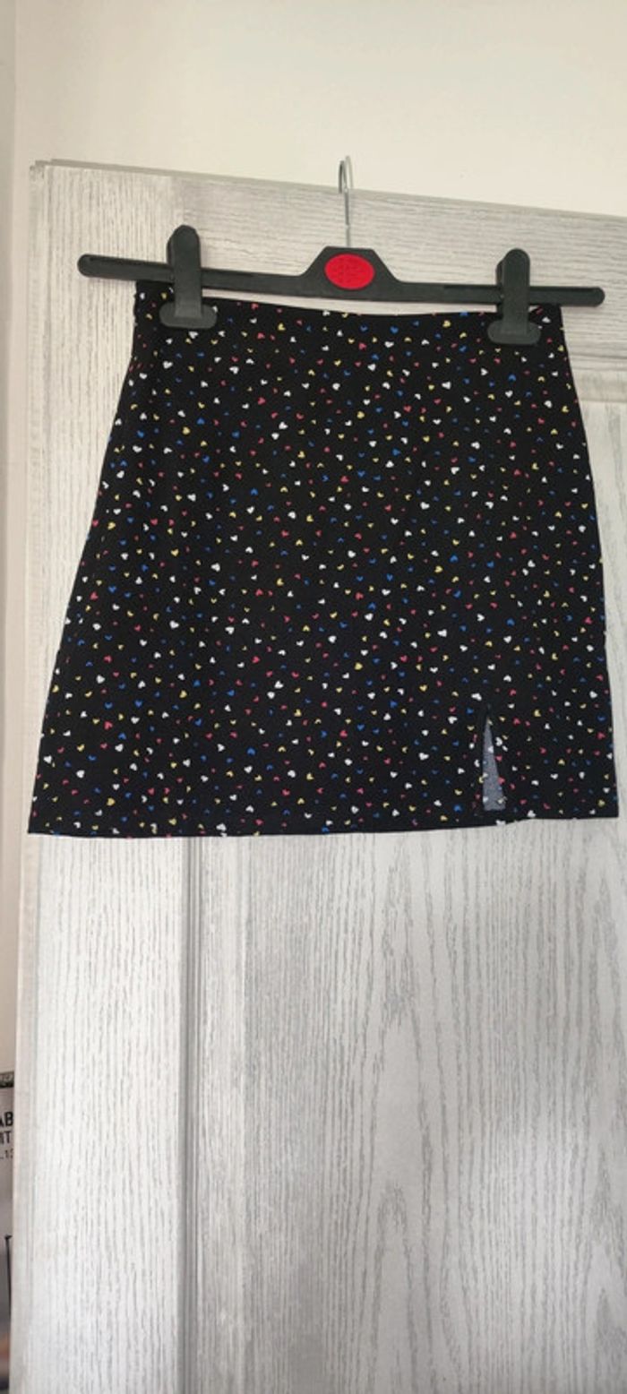 jupe à cœur noire