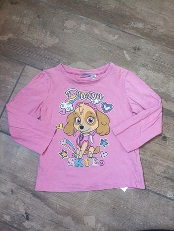 Tee shirt chemise manches longues Fille 5 ans Stella Pat Patrouille Paw Patrol