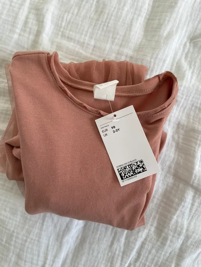 Robe H&M vieux rose 2/3 ans - photo numéro 2