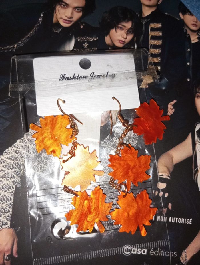 Boucles d'oreilles automnale