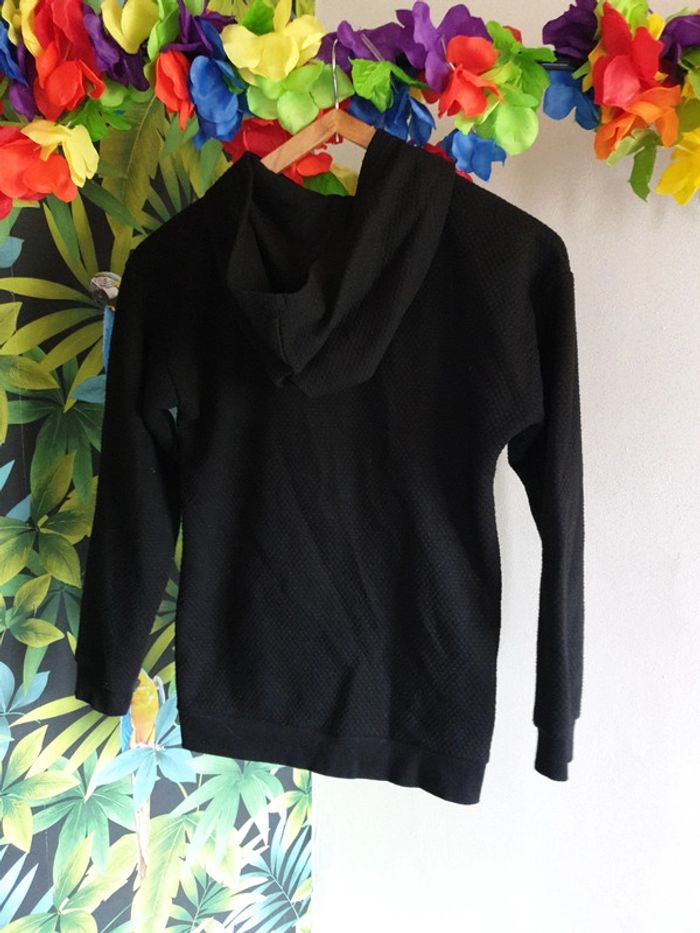 Veste unie noire zippée - photo numéro 4