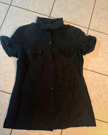 Chemise MC noir kiabi