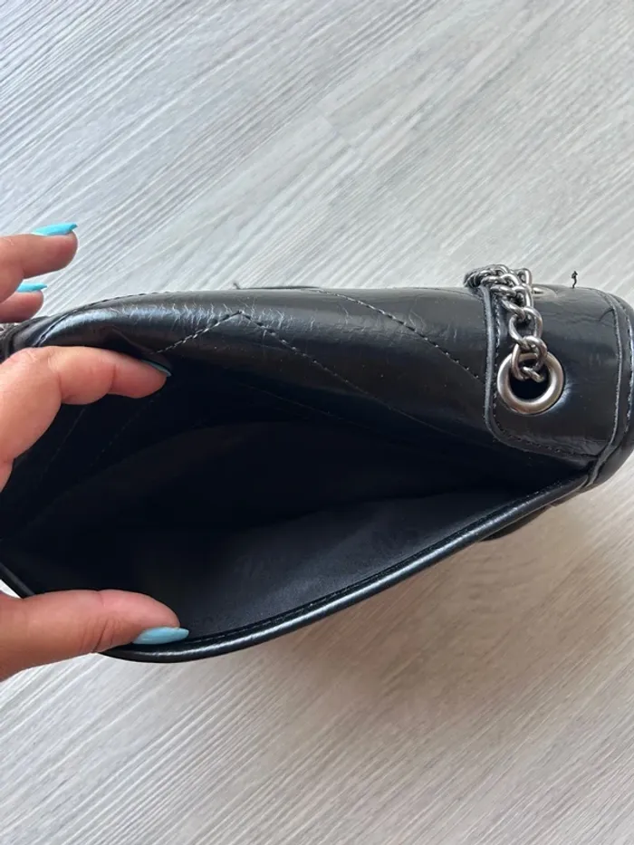 Petit sac à main noir avec poches - photo numéro 6