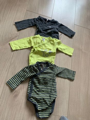 Lot de 3 bodys orchestra garçon manche longue 1 mois