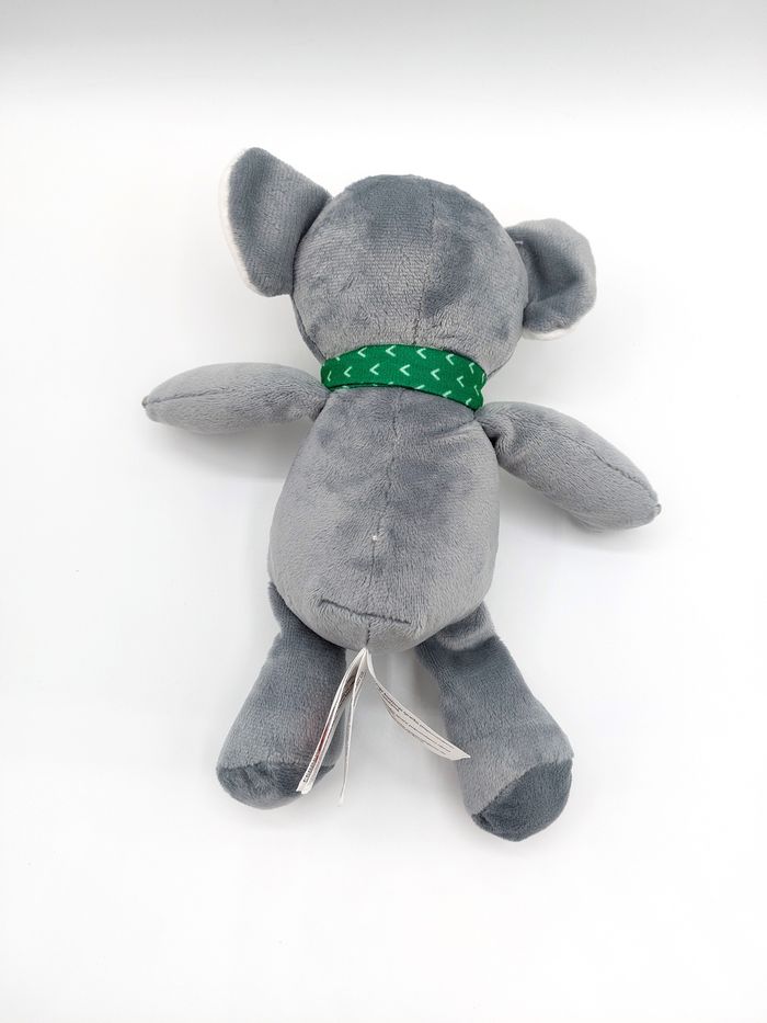 Peluche doudou koala gris blanc KINDER Ferrero écharpe verte 24 cm yeux durs - photo numéro 2