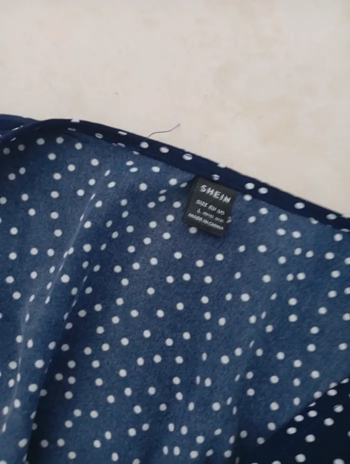 Robe longue à pois femme L - photo numéro 2