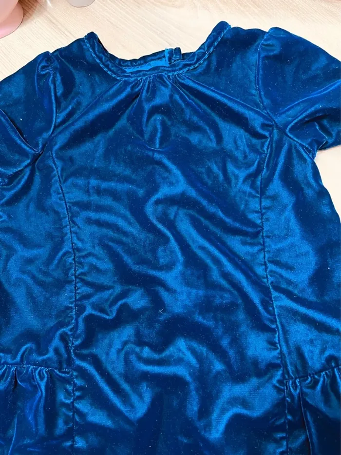 Taille 2 ans robe de fête fille 2 ans H&M bleu marine * velours * 🩷 - photo numéro 3
