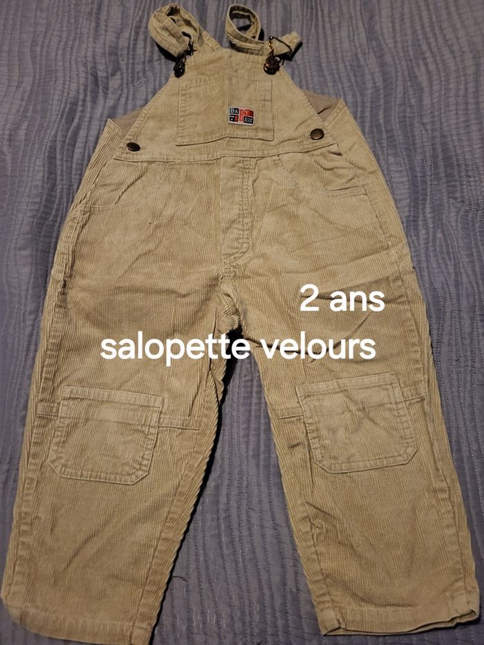 Salopette velours 2 ans