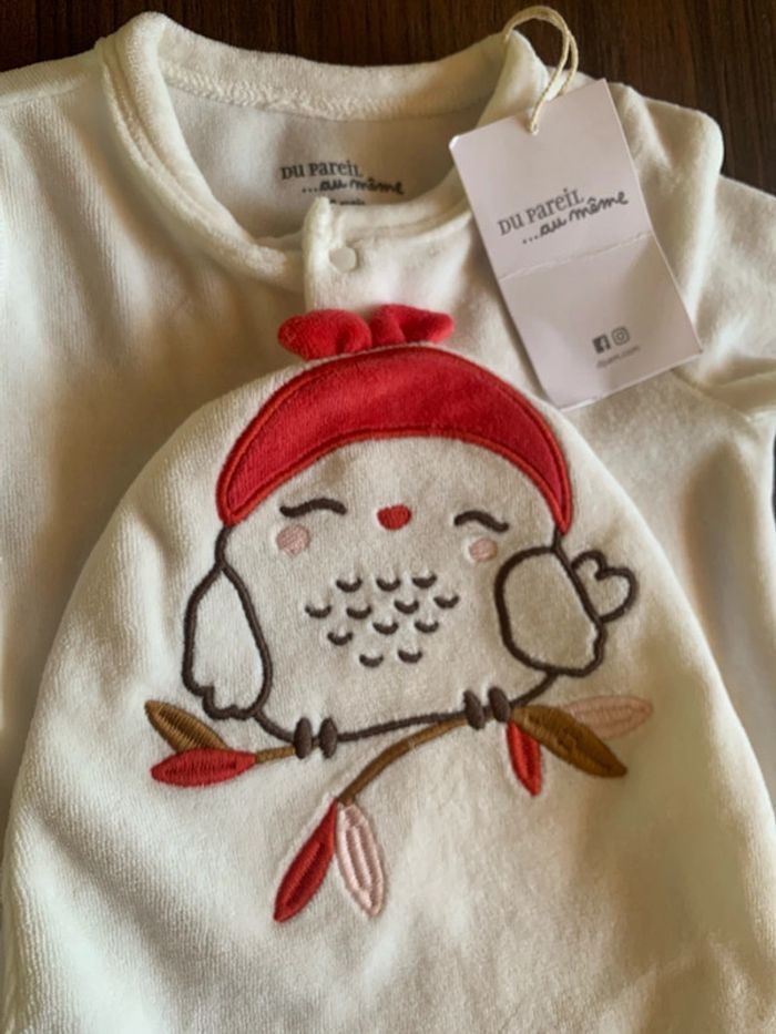 Pyjama velours DPAM fille 9 mois neuf - photo numéro 5