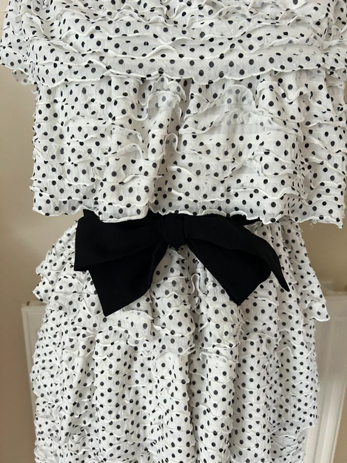 Robe à volants, noire et blanche, Zara - photo numéro 5