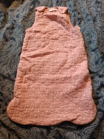 Turbulette gaze de coton la redoute rose à étoiles 6mois