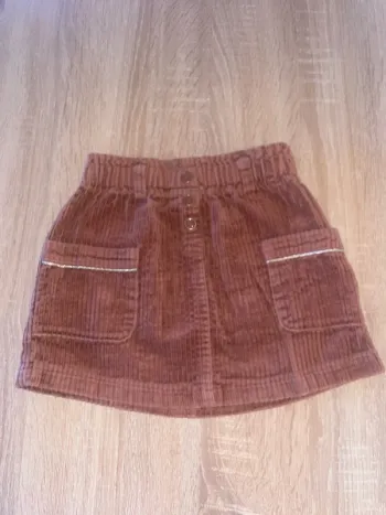 Jupe velours cottelée