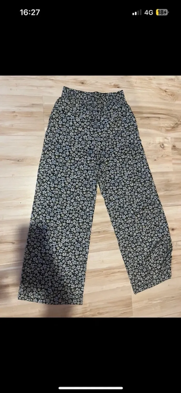 pantalon taille élastique fleurs fluide - photo numéro 10