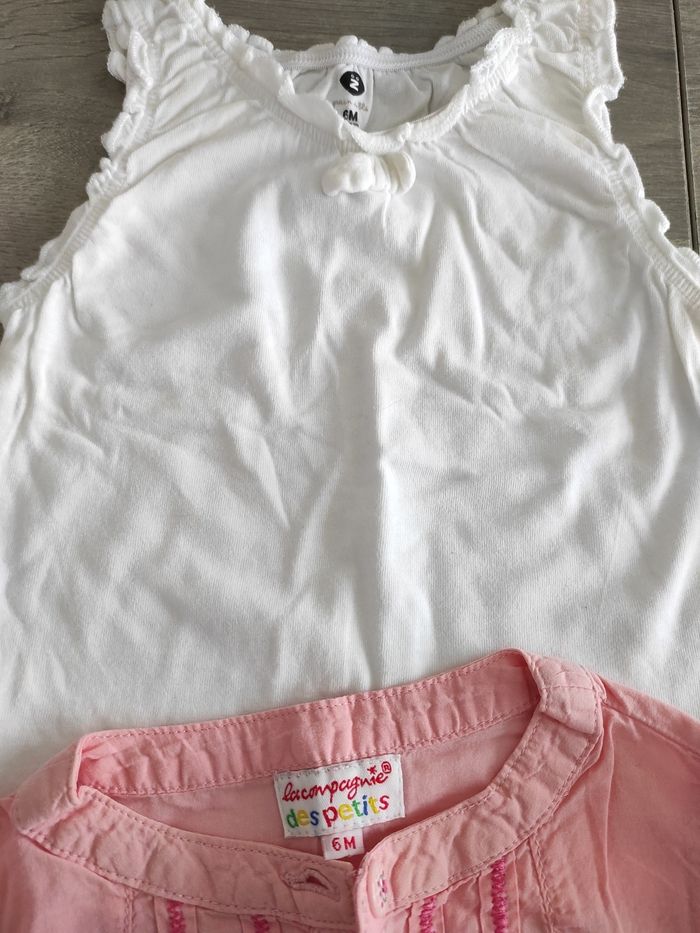 Lot t-shirt été fille, 6 mois - photo numéro 3