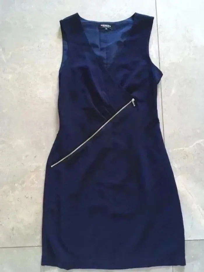 👗 Robe Morgan bleue marine – Zip côté – T.36 - photo numéro 2