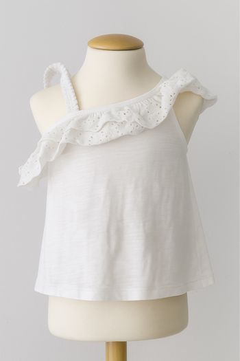 Top asymétrique blanc