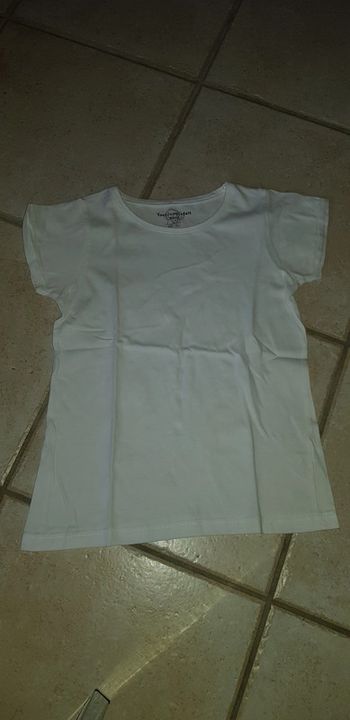 Tee-shirt manches courtes blanc fille Tout Compte Fait