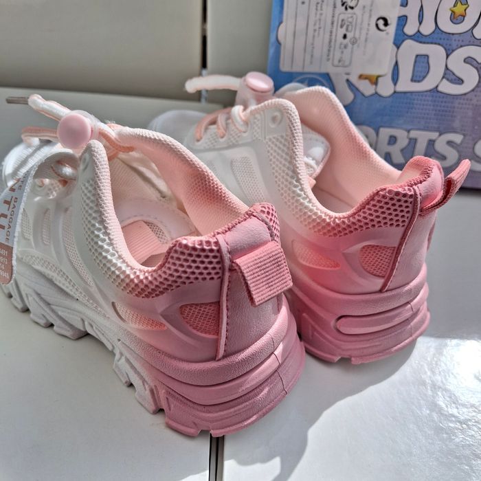 Chaussure à Lacets Basket Neuve Fille Rose blanche - photo numéro 4